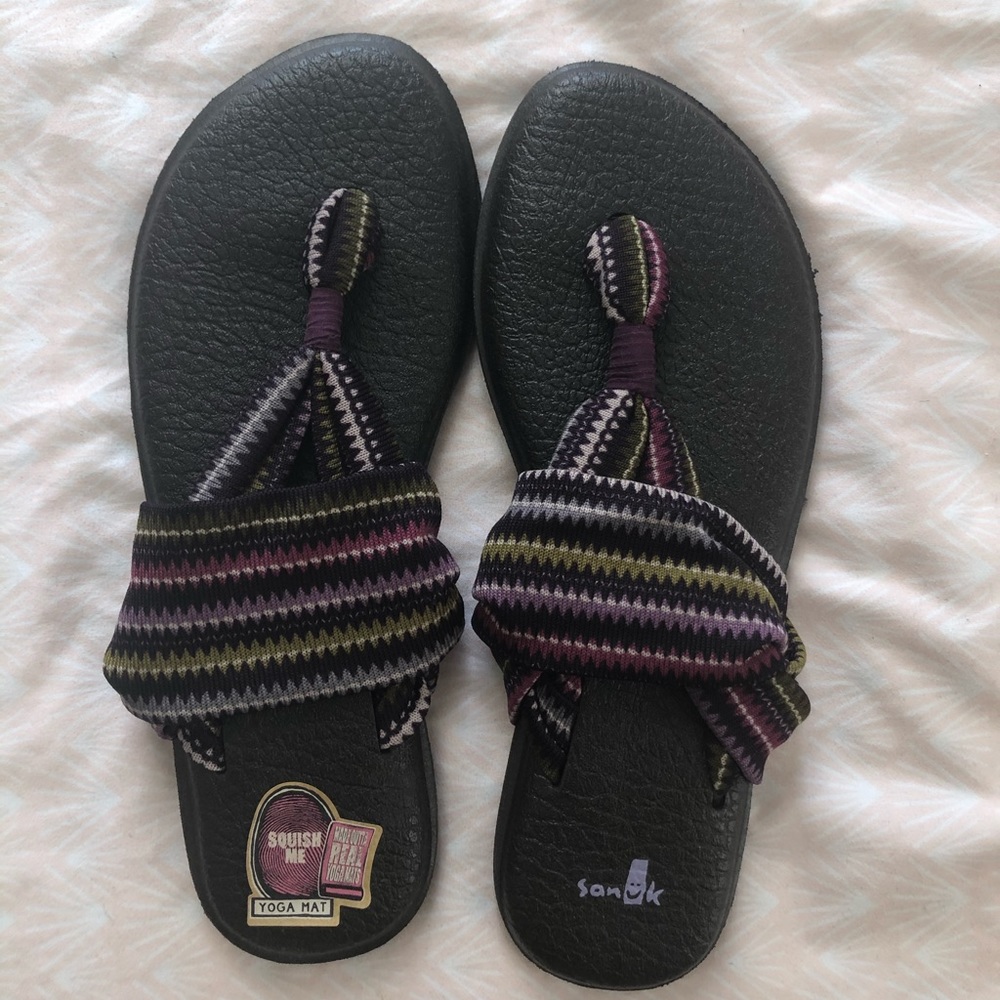 NWOT Sanuk Yoga Sling 2 Prints Sandal Women 9